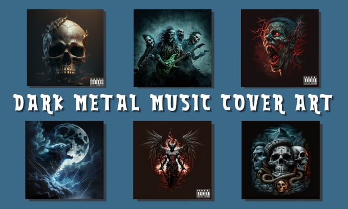 Gig Preview - Make dark metal music album cover art fast