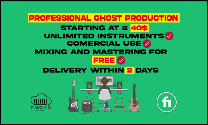 Gig Preview - Be your ghost producer and composer for pop and edm music