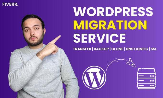 Gig Preview - Do wordpress migration will transfer, backup, move wordpress