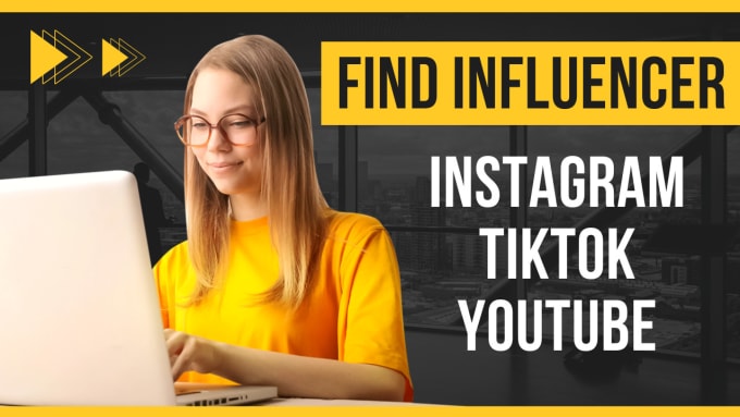 Gig Preview - Find best instagram, tiktok and youtube influencer list