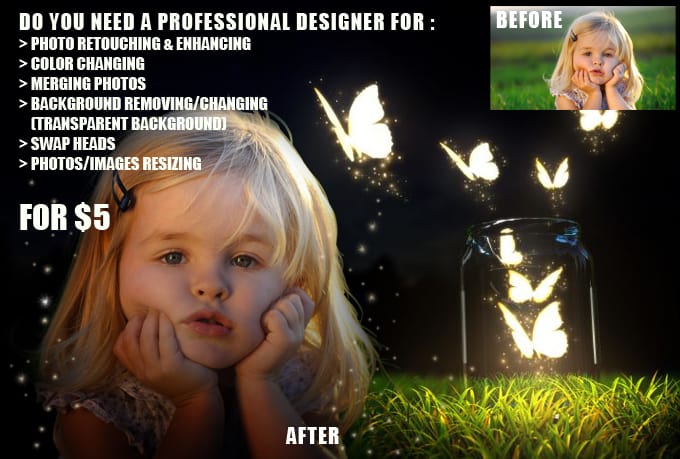 Gig Preview - Expert photoshop services, advanced editing, retouching and manipulation