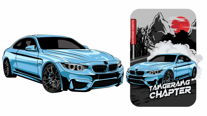 Gig Preview - Make detailed design car vector illustration in 1 days