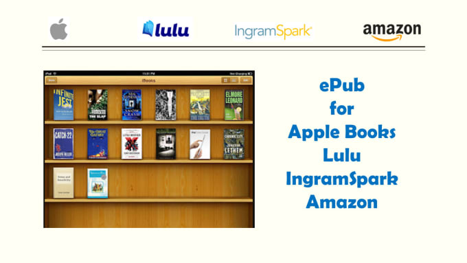 Gig Preview - Convert PDF to epub for apple books, lulu, ingramspark, amazon