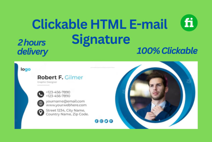 Gig Preview - Make clickable email signature or HTML email signature