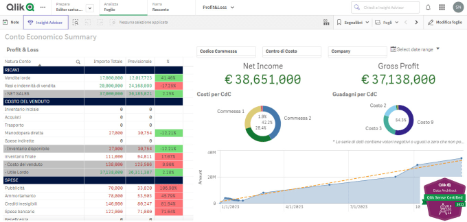 Gig Preview - Create a professional app or dashboard in qlik sense qlikview