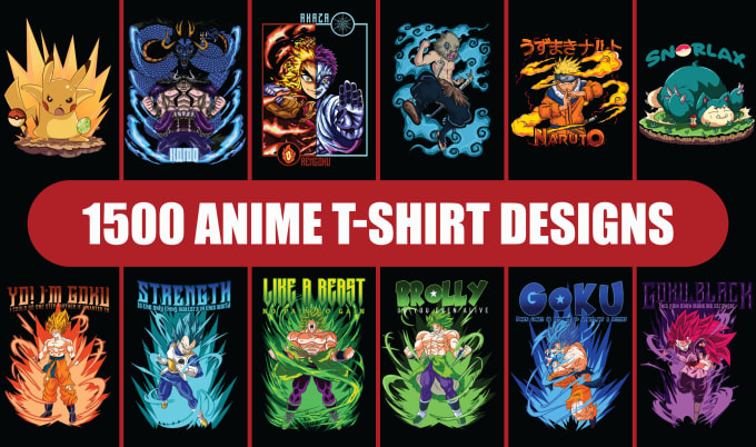 Gig Preview - Create amazing anime merch t shirt designs for you