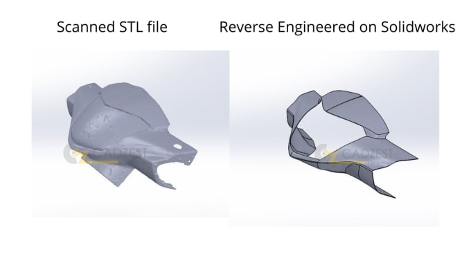 Gig Preview - Do 3d scan to cad with feature tree