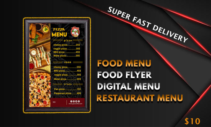 Gig Preview - Design food menu restaurant menu digital menu and food flyer