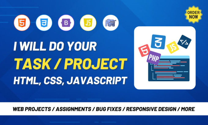 Bestseller - do HTML, CSS, javascript, PHP task and project