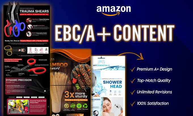 Gig Preview - Create amazon a plus ebc enhanced brand content