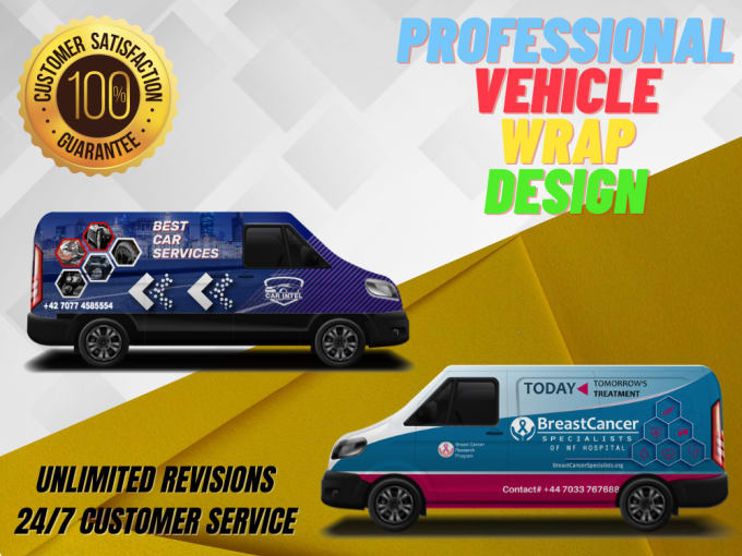 Gig Preview - Make amazing van wrap design, car wrap, truck, vehicle wrap design