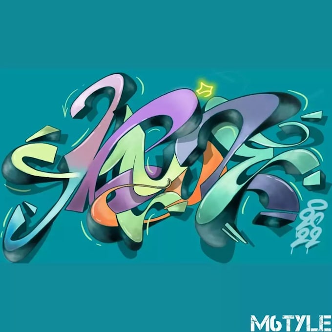 Gig Preview - Do creat name for you brand on style graffiti tag