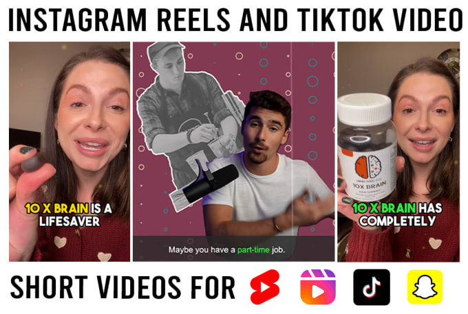 Gig Preview - Edit youtube shorts, facebook instagram reels, tiktok videos