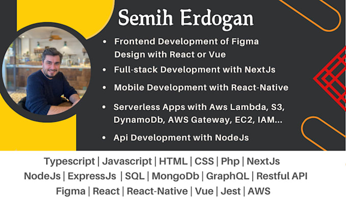 Gig Preview - Develop web app with php, nodejs, python, aws