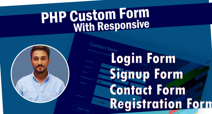 Gig Preview - Create PHP forms for contact, login, registration