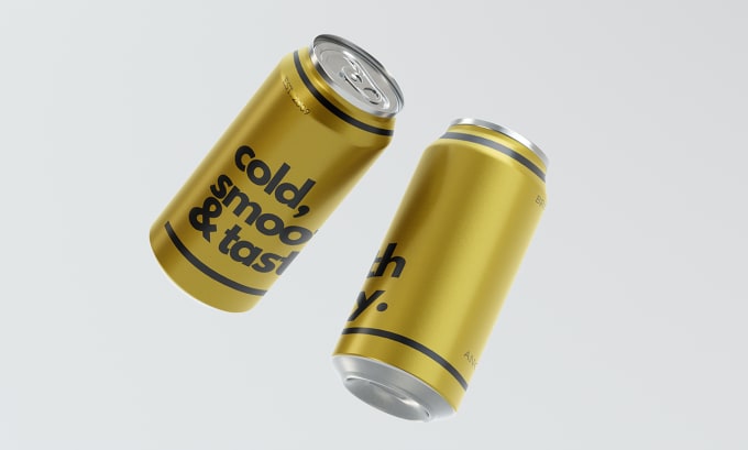 Gig Preview - Design soda can mockup