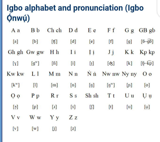 Gig Preview - Teach you have to be fluent in nigerian igbo language