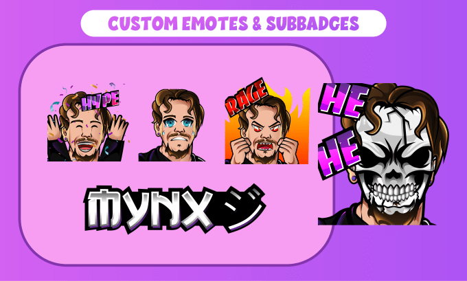 Gig Preview - Design animated twitch emotes, sub badges, discord emoji,vtuber and wiggle emote