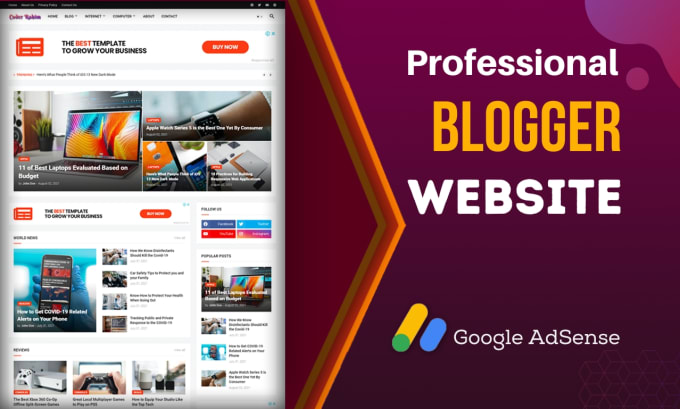 Gig Preview - Create adsense friendly blog website on blogspot