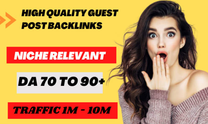 Gig Preview - High dofollow guest post with contextual SEO backlinks