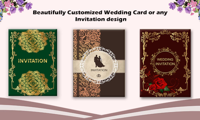 Gig Preview - Do beautifully customized wedding card or invitation design