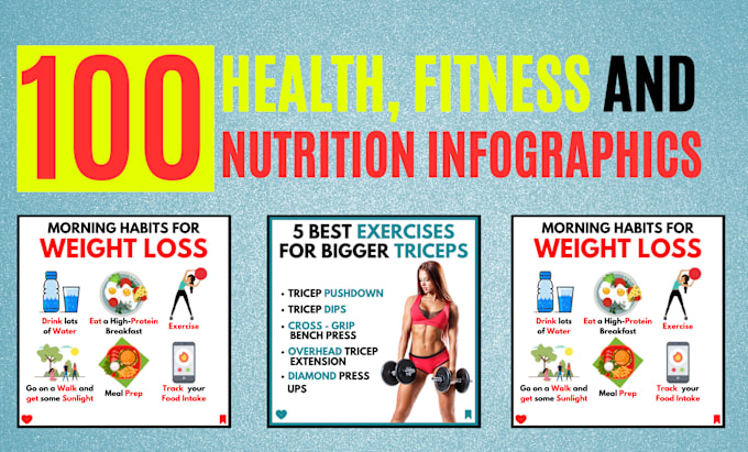 Gig Preview - Design 100 health and nutrition infographics for instagram