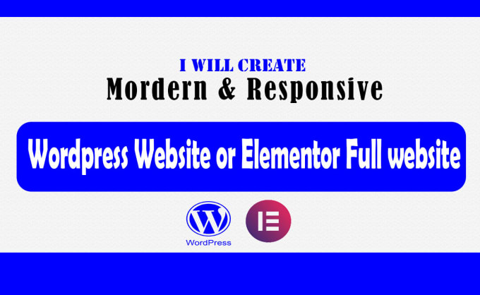 Bestseller - create a modern and responsive full wordpress website design