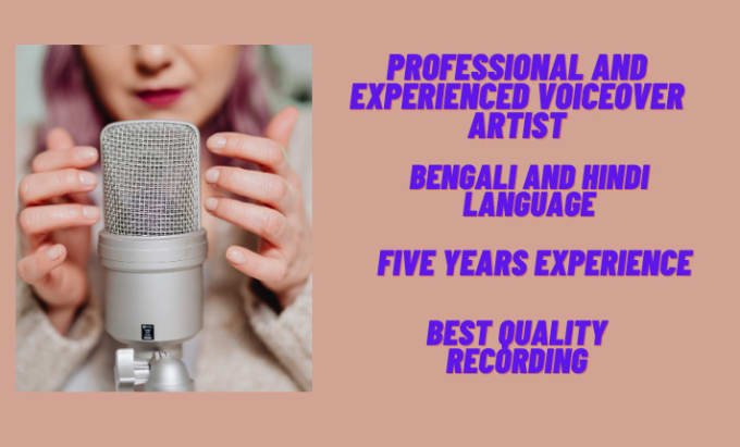 Gig Preview - Do voiceover in hindi as well as bengali language, I am good at script writing