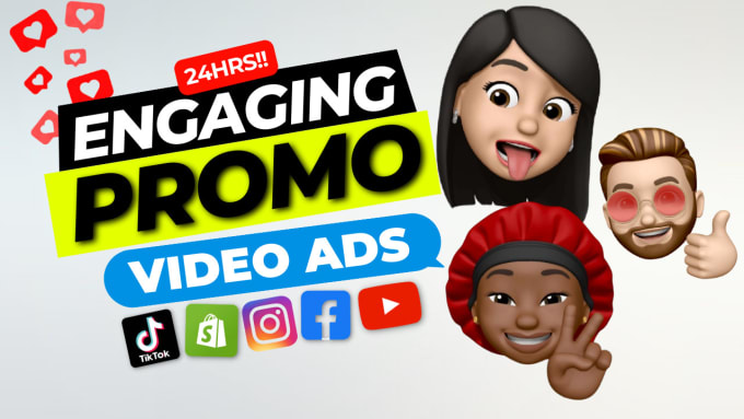 Gig Preview - Engaging promotional social media video ads brand business