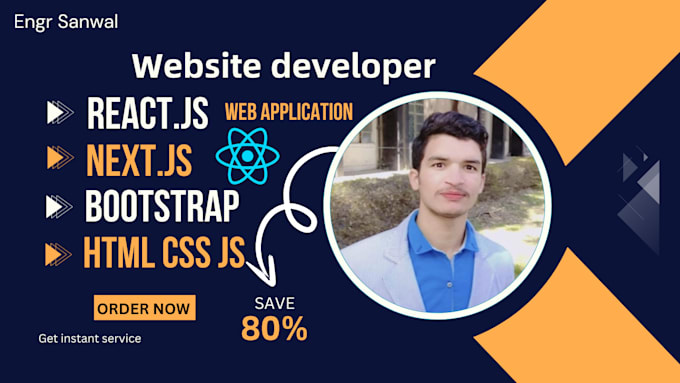 Gig Preview - Frontend reactjs, nextjs website, web app development in html css bootstrap