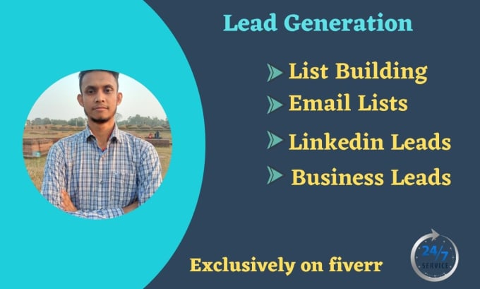 Gig Preview - Do b2b lead generation and web research, email listing