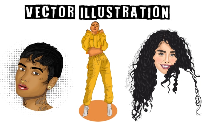 Gig Preview - Draw high quality realistic vector portraits