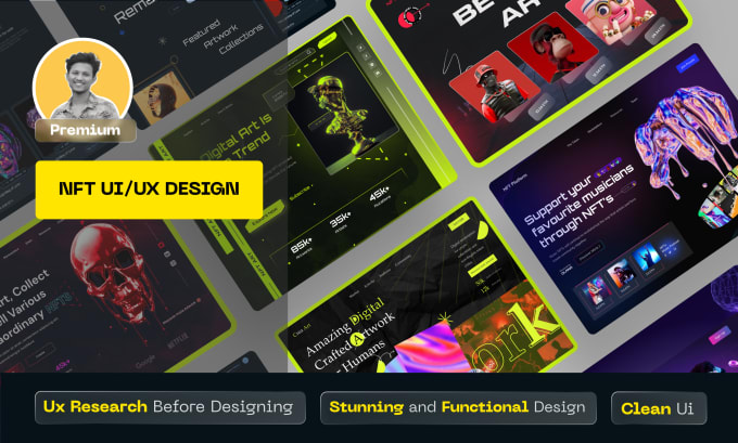 Gig Preview - Design premium nft website and nft landing page uiux design