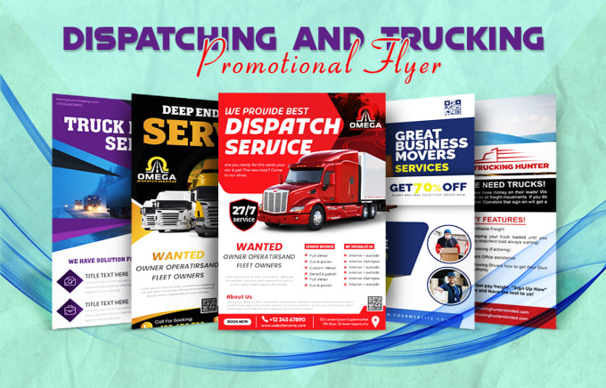 Gig Preview - Design 2 concept trucking flyer in 6 hrs for freight broker and transportation