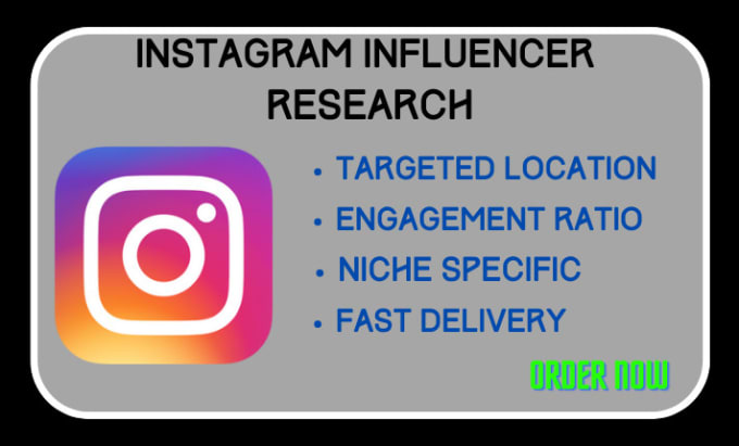 Gig Preview - Find best instagram influencer research