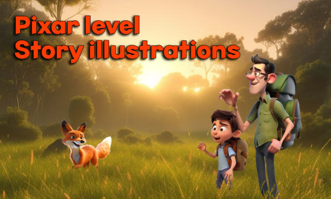 Gig Preview - Create kids story ebook illustrations with midjourney