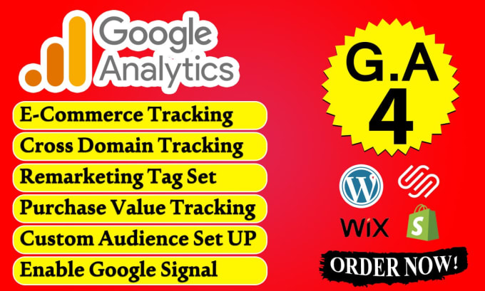 Gig Preview - Fix google analytics 4 setup ga4 ecommerce tracking, conversion tracking GTM