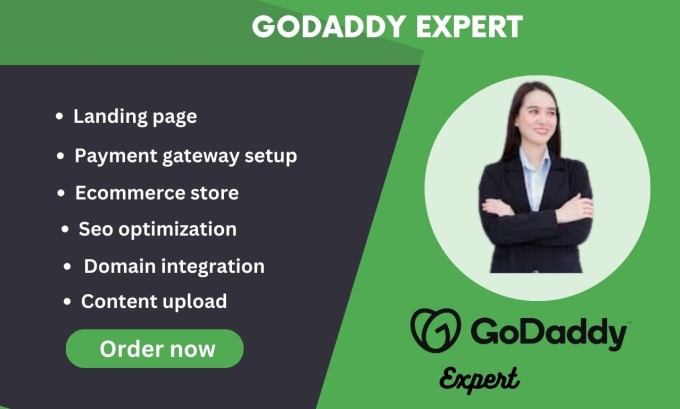 Gig Preview - Godaddy website , godaddy redesign , godaddy landing page