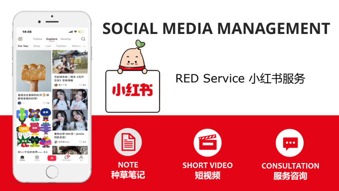 Gig Preview - Set up and manage your account on red xiaohongshu