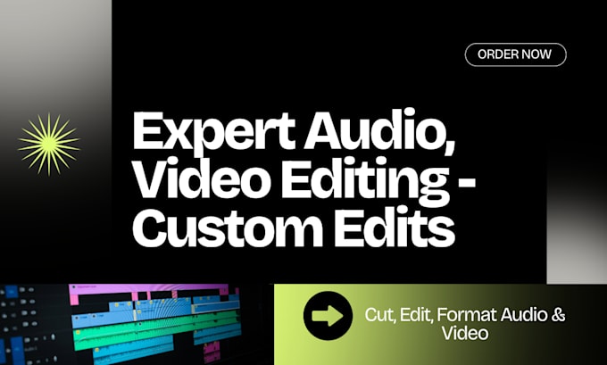 Gig Preview - Edit, cut, format, remove noise from audio or video file