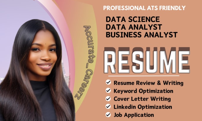 Gig Preview - Data science resume data analyst cloud engineer sql resume writing