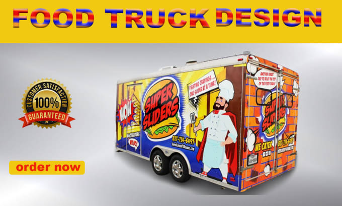 Gig Preview - Do awesome food truck wrap, food trailer, car wrap, vehicle wrap design