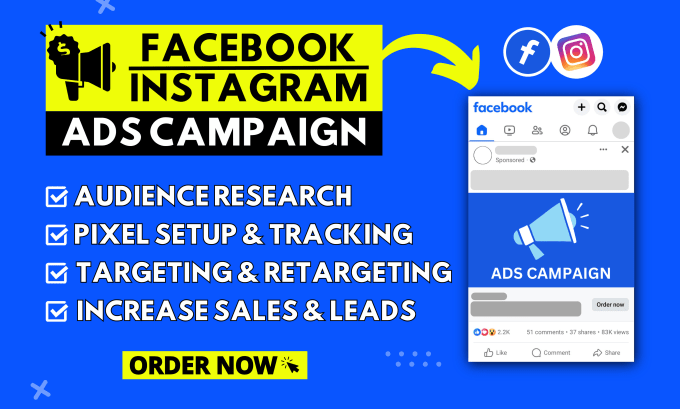 Gig Preview - Run your facebook and instagram ads for an organic promotion and marketing