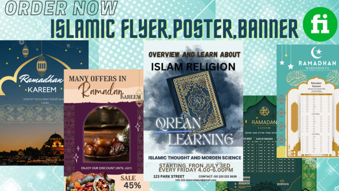 Gig Preview - Do islamic, ramadan, calendar event flyer poster design