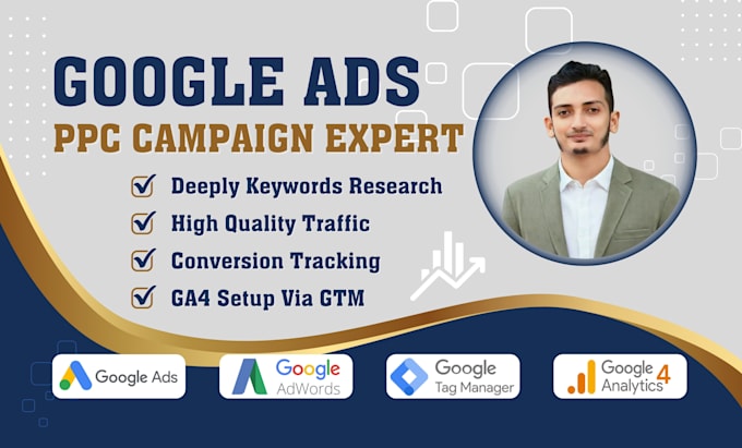 Gig Preview - Setup your profitable google ads, adwords, PPC campaigns and SEM specialist