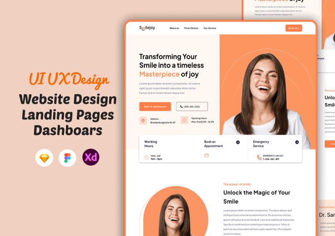 Gig Preview - Do modern website design, UI UX design