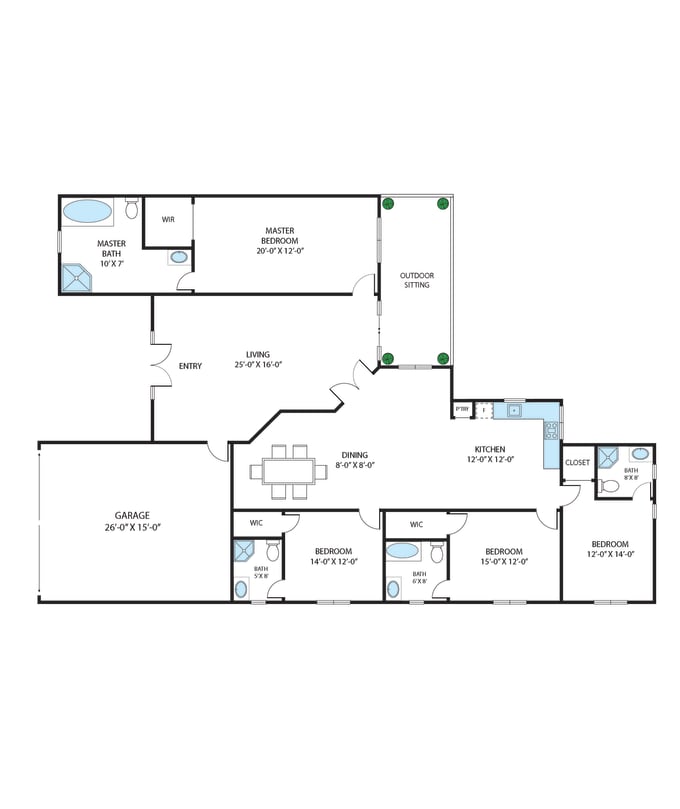 Gig Preview - Create 2d floor plans on auto cad and illustrator