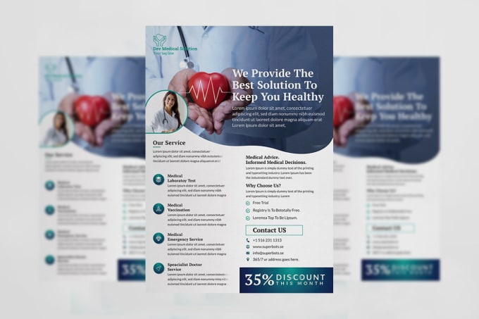 Gig Preview - Create flyer healthcare, fitness, gym, dental, educational