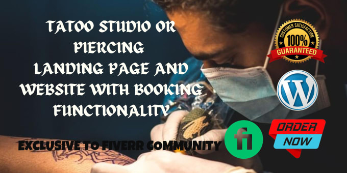 Gig Preview - Design tattoo artist website with on zoho, strikingly, wordpress, godaddy