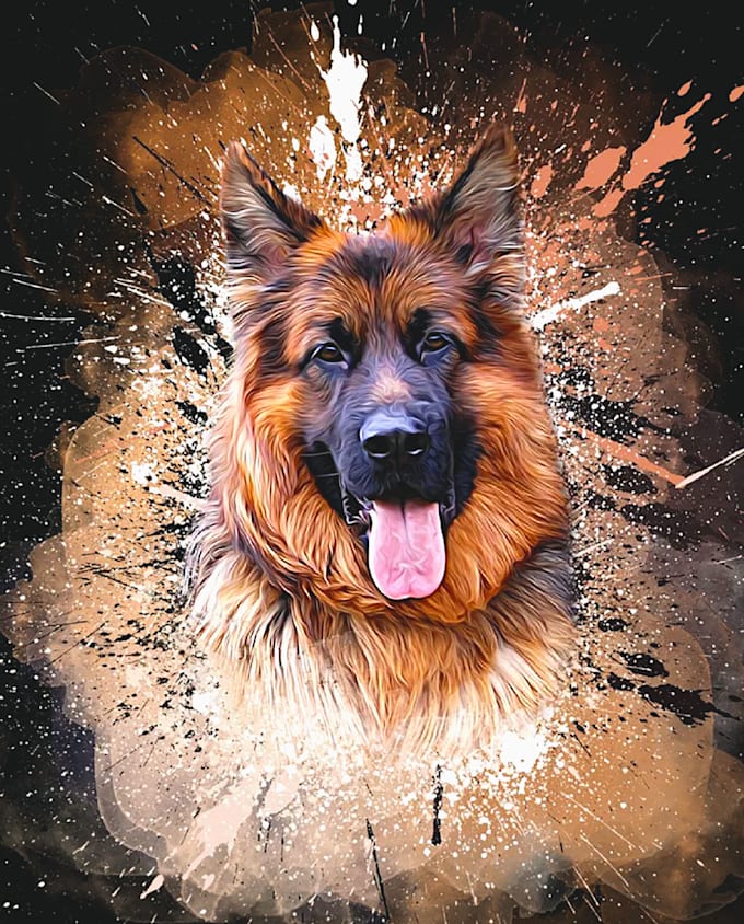 Gig Preview - Create custom pet portrait illustration of your pets